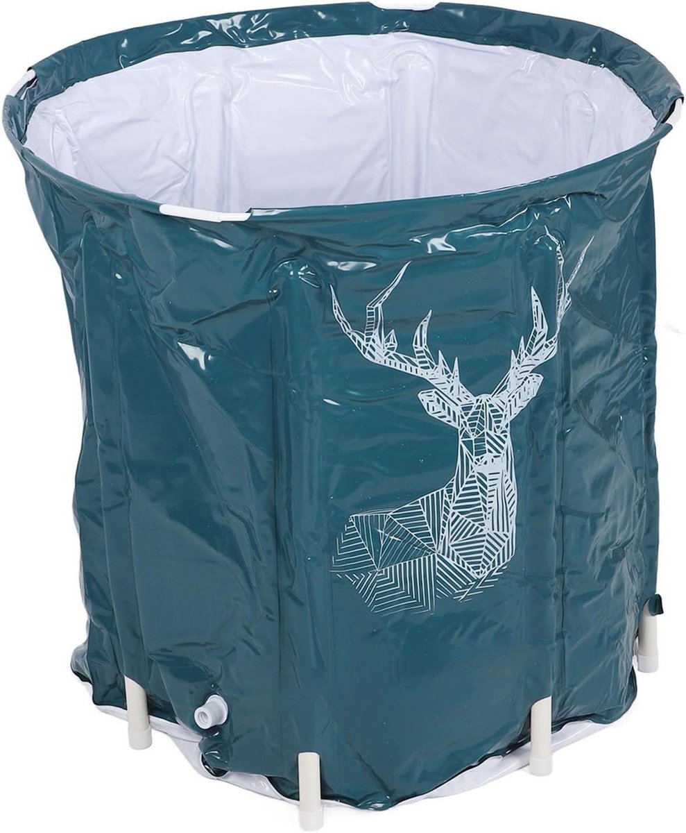 Opvouwbaar Spabad - Draagbare Badkuip - Ontspanning Thuis - Grote Capaciteit 80L - 70 x 65 cm - Blauw