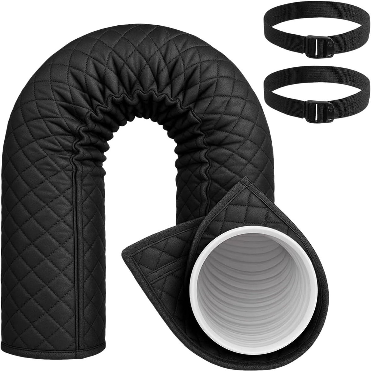 Draagbare Airco Isolatiehoes - AC Isolatie Slang Isolatie - Comfort Verhogen - Breed Inzetbaar - 150 Cm - Grijs
