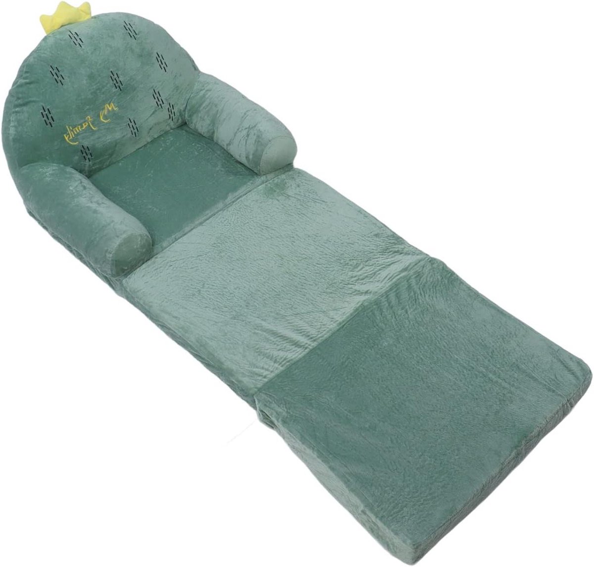 Kinderbank Uitklapbaar - Peuterfauteuil Ligstoel - Kinderspel Ontspanning - Zacht Ademend Materiaal - 50 x 33 x 25 cm - Grijs