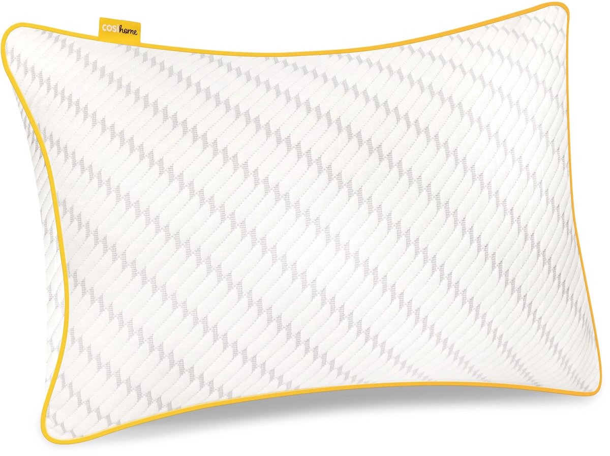 SnelShoppen - Luxe Traagschuim Hoofdkussen 71x45cm - Verstelbaar & Ademend met Bamboe Hoes - Perfect voor Zij-, Rug- & Buikslapers - Comfortabel Slaap