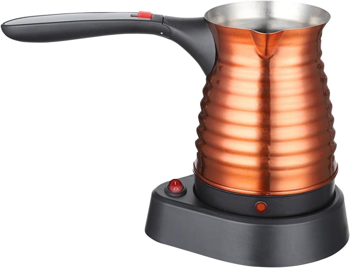 Elektrische Waterkoker - Koffiezetapparaat Percolator - Dranken Bereiden - Roestvrij Staal - 500 ml - Bruin