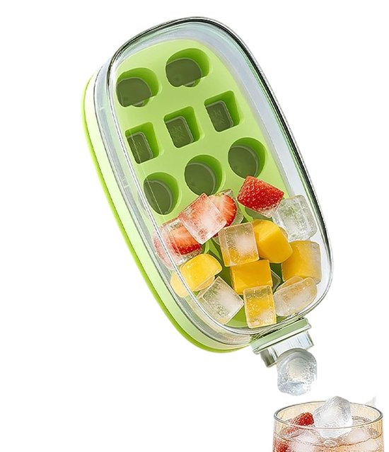 IJsblokjesmachine Fles - IJsvorm Houder - Drank Koelen - Ruimtebesparende Vorm - 20.7 x 10 x 6.8 cm - Grijs — afbeelding 5