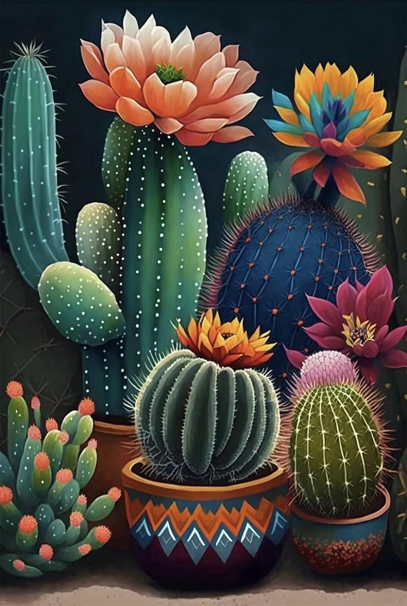 Puzzel 5000 Stukjes - Volwassen Puzzel - Ontspannende Activiteit - Inclusief Poster - 156 x 105 cm - Cactusbloemen