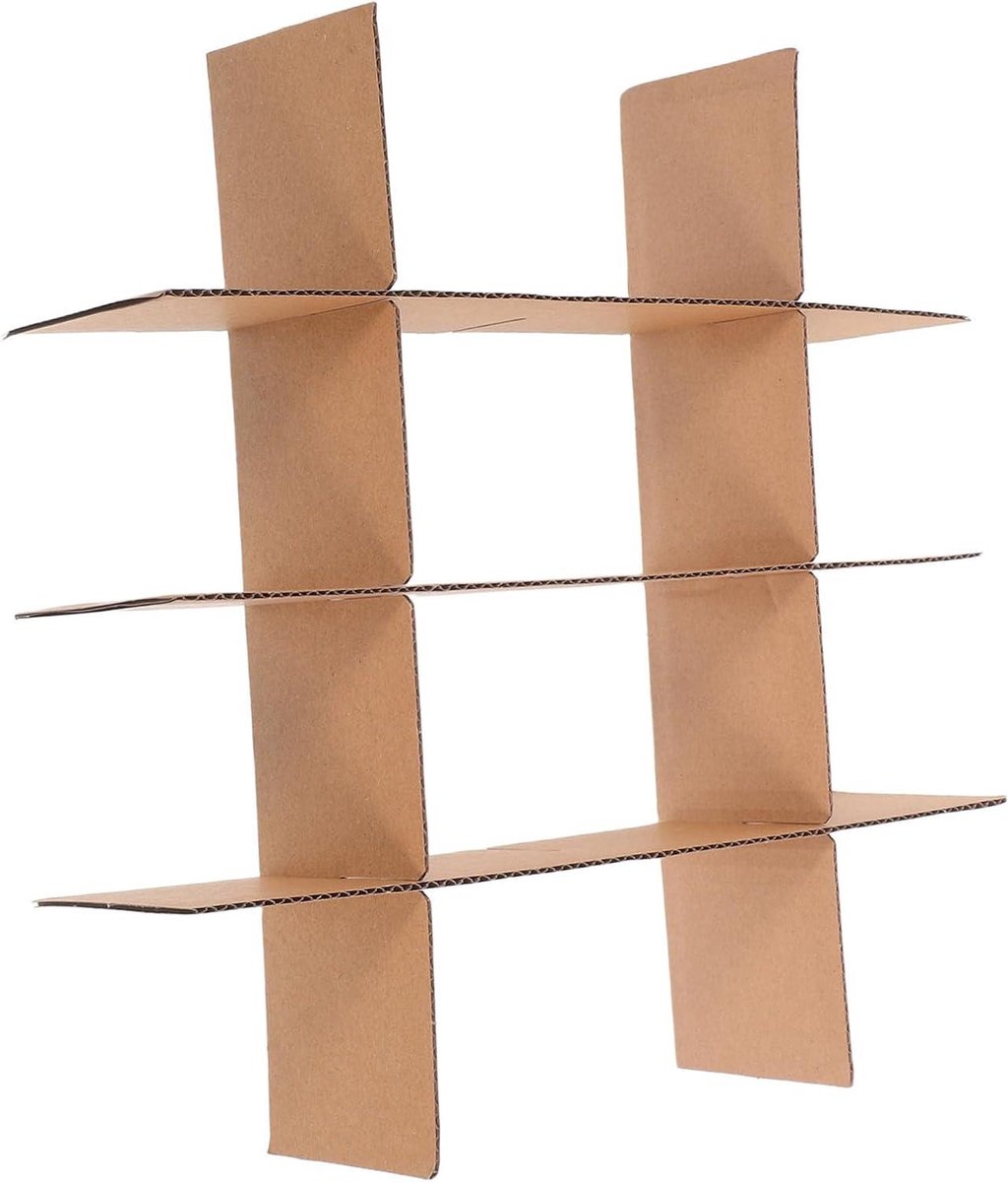 Kartonnen Doosverdelers - Scheidingswanden Verhuisdozen - Spullen Beschermen - Rasterontwerp - 33.50X8.00X0.30CM - Khaki