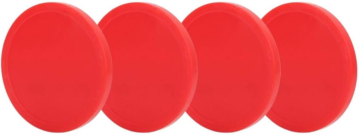 Air Hockey Pucks - Mini Hockey Schijven - Airhockey Spel - Slijtvast Kunststof - 75 mm - Rood