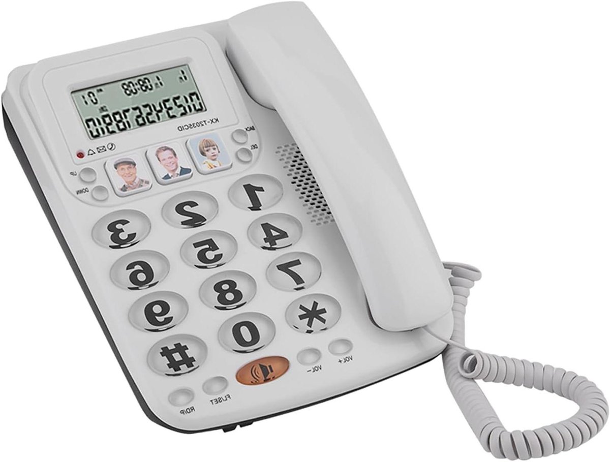 Vaste Telefoon - Bureau Telefoon - Kantoor Communicatie - Ruisonderdrukkend - 2 lijnen - Zwart