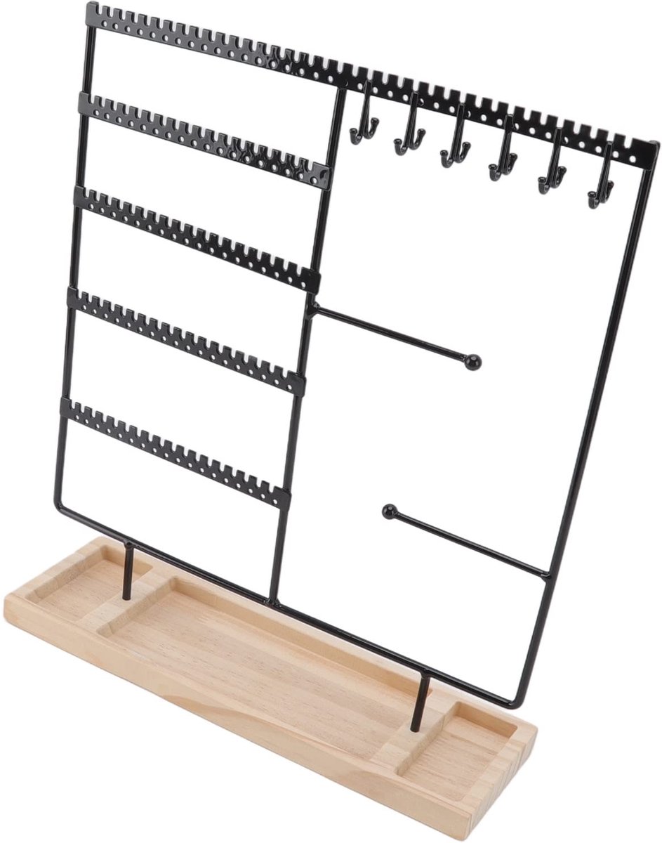 Dailygoods - Earring Organiser met 5 Niveaus en 2 Metaalstangen voor Sieraden