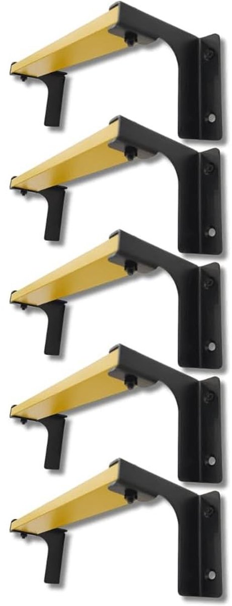 Dailygoods- Wandladder 5 Treden - Capaciteit 285 kg - Muurvast - Noodladder - Roestwerende Coating - Veiligheidsstructuur voor Brandevacuatie