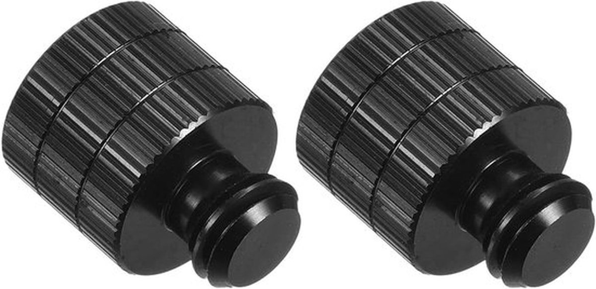 2 stuks schroefdraadadapter microfoonstandaard naar camerastatiefhouder. Ideaal voor bevestiging op statief.