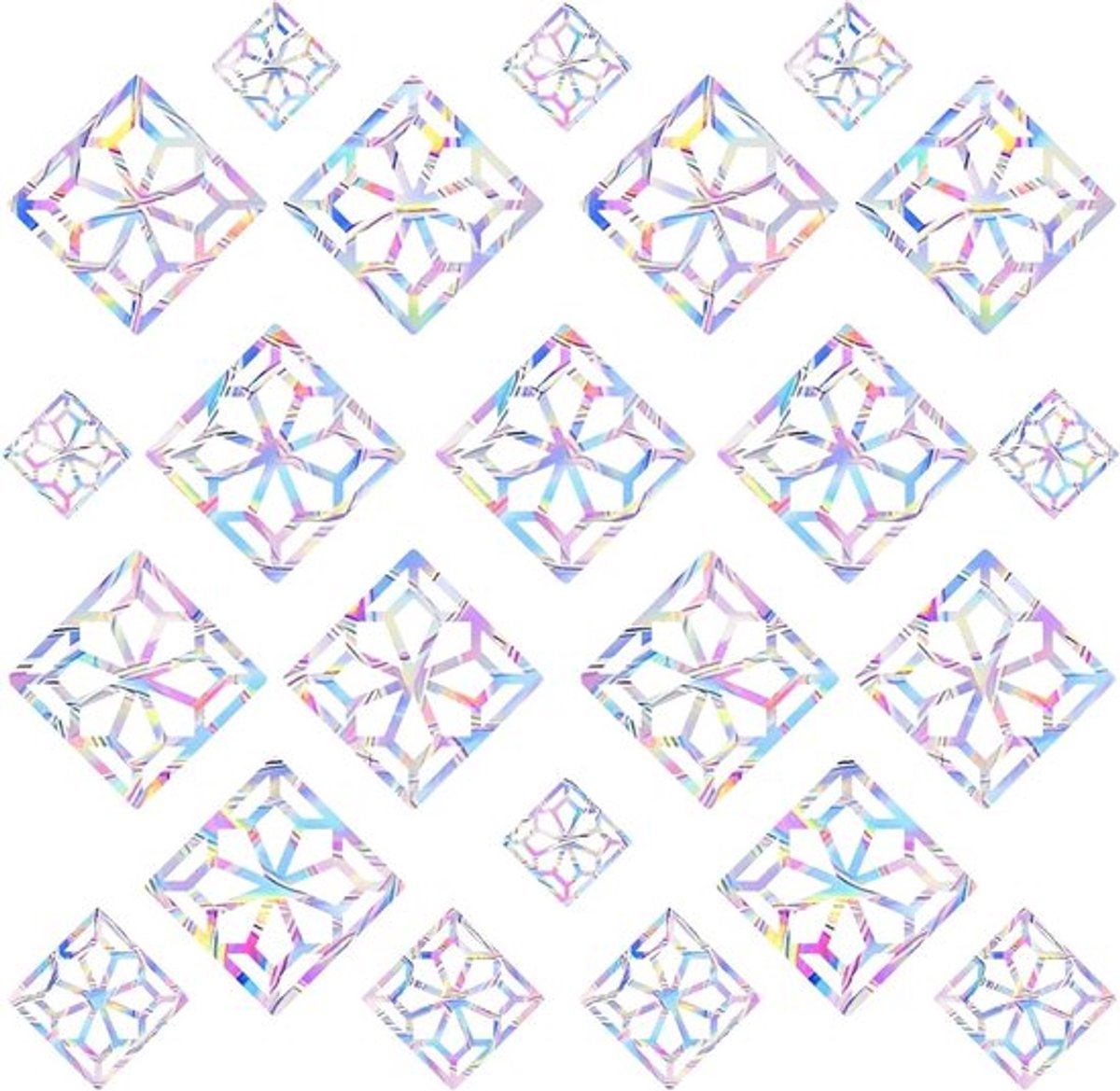 Raamstickers voor Vogels met Regenboogreflectie - Set van 4 stuks - Voorkom Botsingen met Vogels