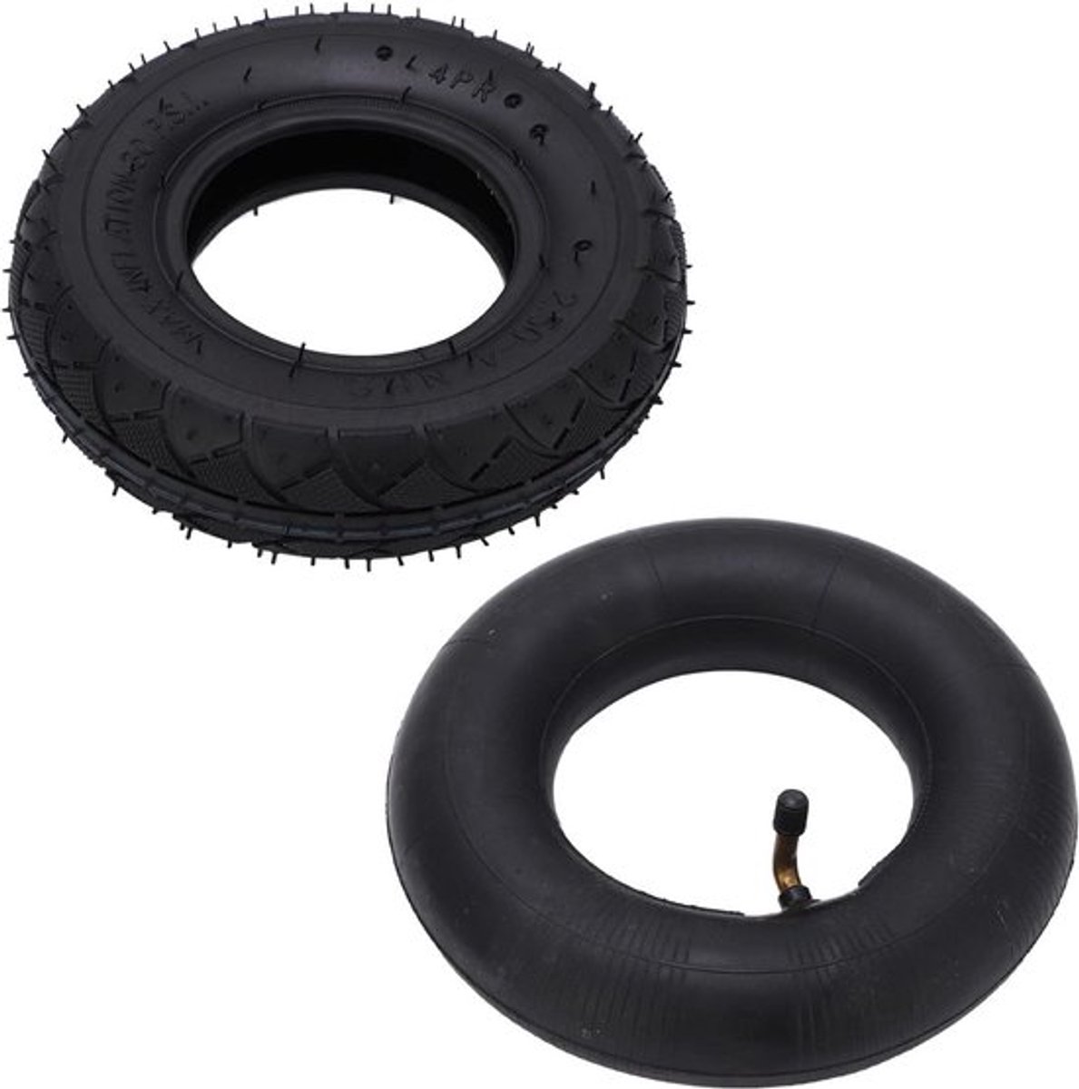 Solidchoice- Banden Set - 2.50-4 Banden/Binnenband - Duurzaam Butylrubber - Antislip Patroon - Schokabsorptie - Veiligheid en Comfort - Wiel