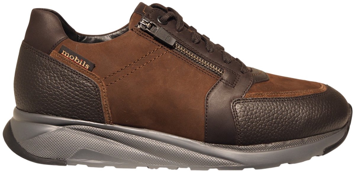 Mephisto Mobils - ISAAC - Vrije tijdsschoenenHeren veterschoenHeren sneakersCasual - Kleur: Bruin - Maat: 40.5