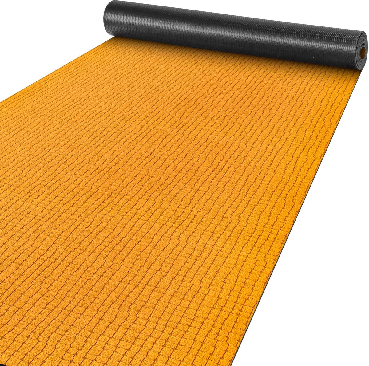 ANRO Tapijtloper Wilson Oranje 120x67cm – Velours Gangloper Antislip Keukenloper Hal Op Maat