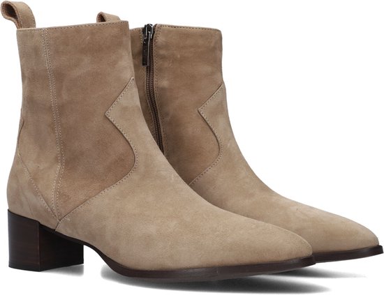 Notre-V 63231 Enkellaarsjes - Enkelboots met rits - Dames - Beige - Maat 42