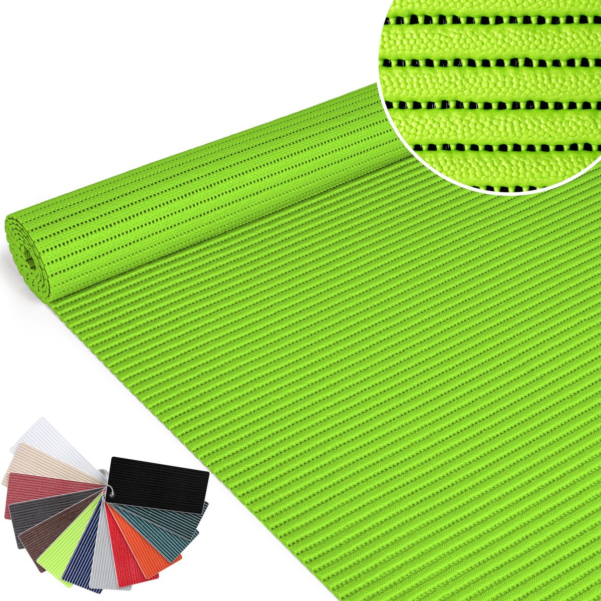 ANRO Badmat Appelgroen 130x120cm Antislip Douchemat Afwasbaar Sneldrogend
