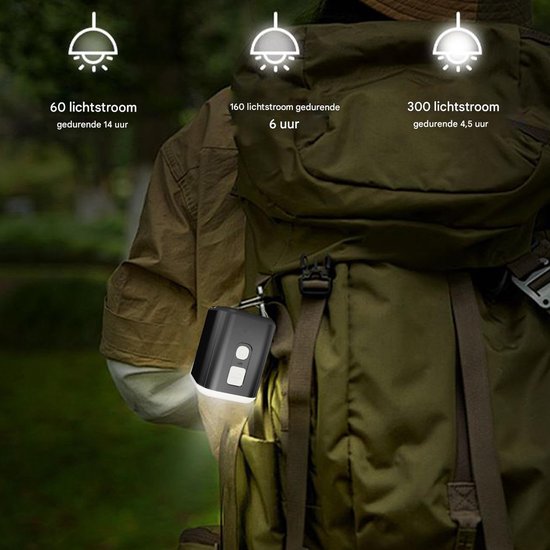 Elektrische Luchtpomp - Opblaasapparaat Camping - Snel Opblazen - Met LED Verlichting - 180L/min - Zwart — afbeelding 5
