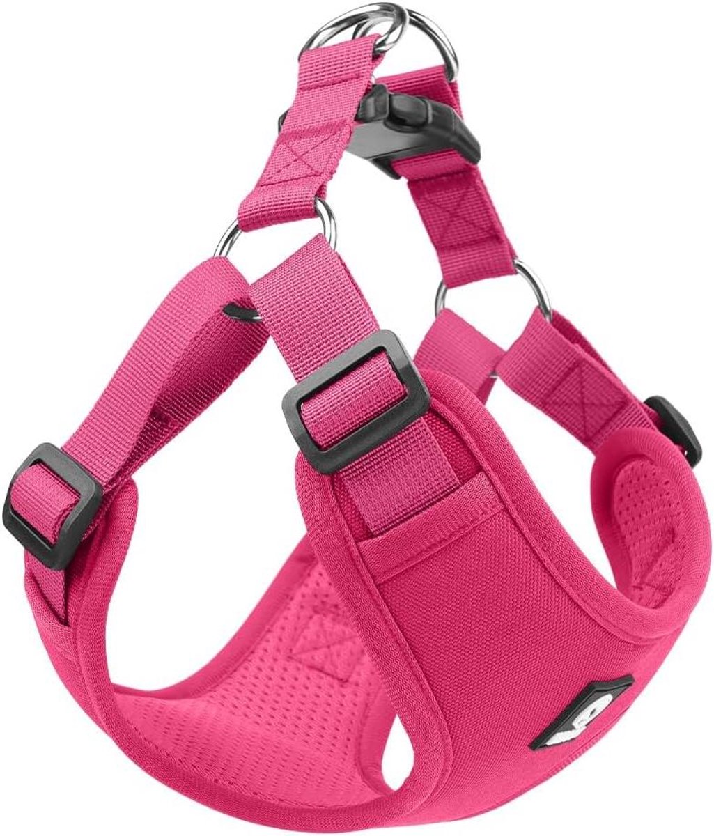 Honden Autoharnas - Veiligheidsharnas Hond - Veilig Reizen - Verstelbaar Ademend Mesh - XL - Roze