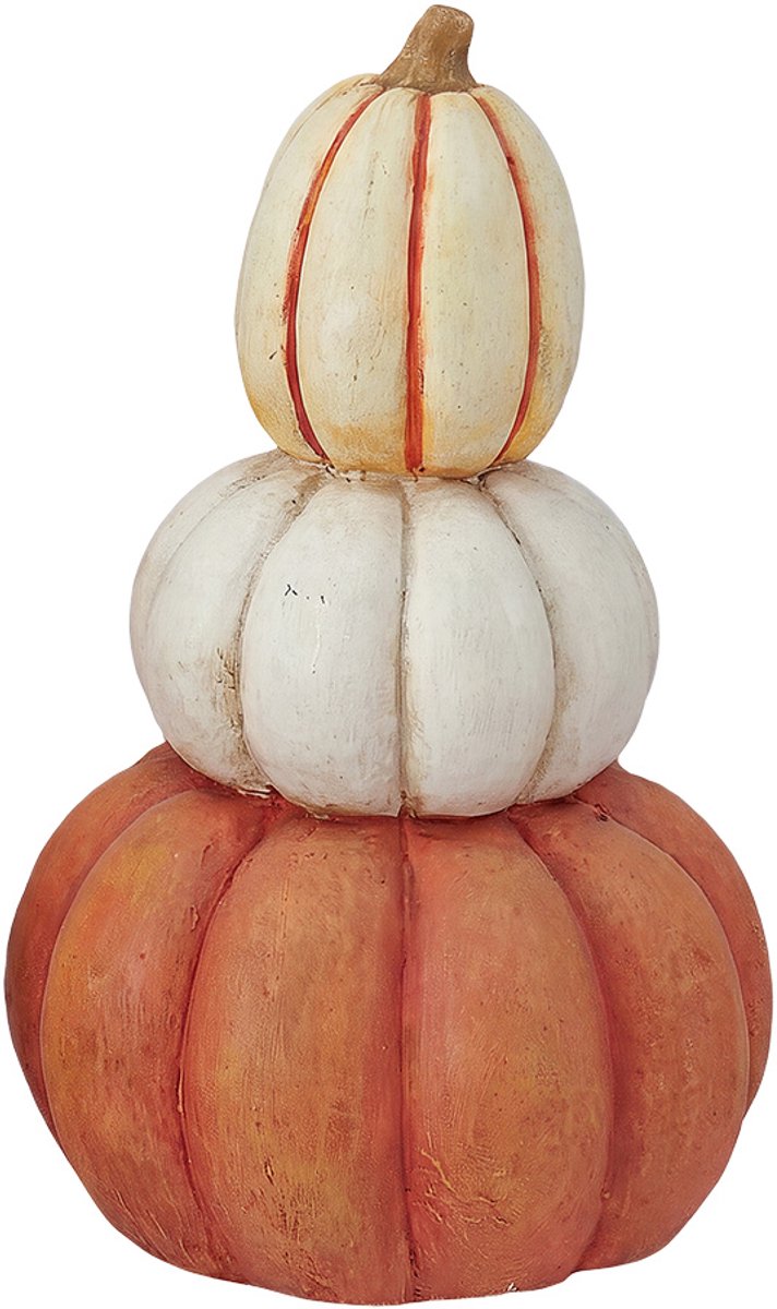 Clayre & Eef Decoratie Pompoen Oranje Kunststof Herfst decoratie