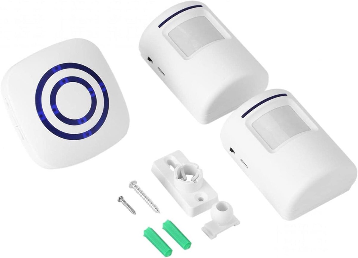 Deurbel Alarm - Oprit Melder - Gasten Ontvangen - Draadloze Infrarood - 7 Meter Bereik - Wit