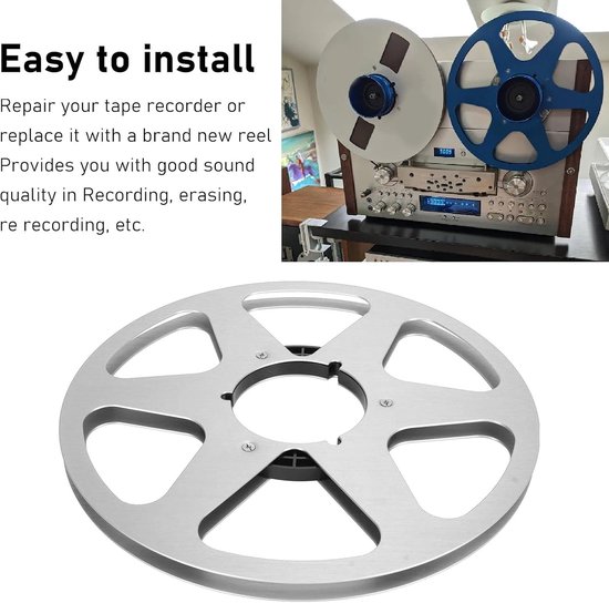 Opname Spoel - Lege Reel - Muziek Opnemen - 6 Gaten Ontwerp - 10.5 Inch - Zilver — afbeelding 2