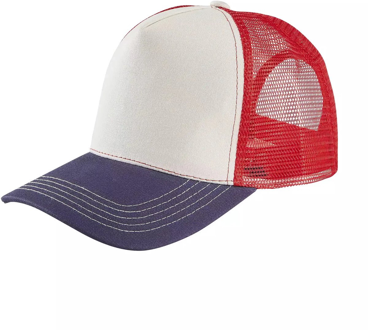SOL'S Five Panel Cap Blink L04451 - Off White/French Navy/Bright Red - One size