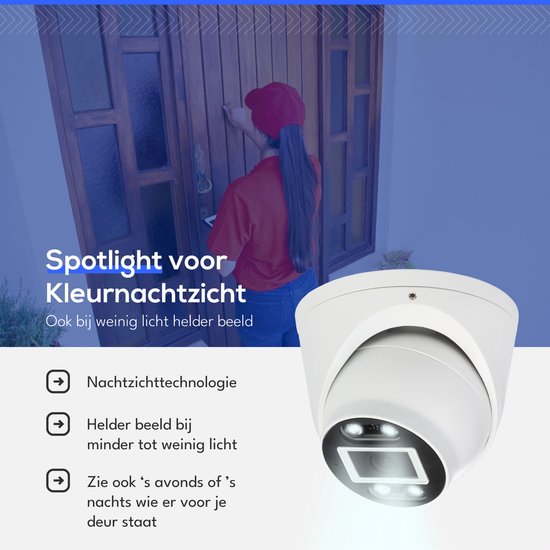 Teceye Compleet Camera Beveiliging Set met 3x POE Camera - 1TB - Beveiligingscamera - Beveiligingscamera binnen - Beveiligingscamera buiten - CCTV Camera systeem - Beveiligingscamera set - Bewakingscamera set van Teceye — afbeelding 2