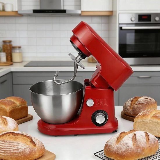 Keukenmachine Accessoires - Bakset Mixers - Bakken en Mixen - 3-delige Set - 4.5-5 Liter - Roestvrij staal — afbeelding 5