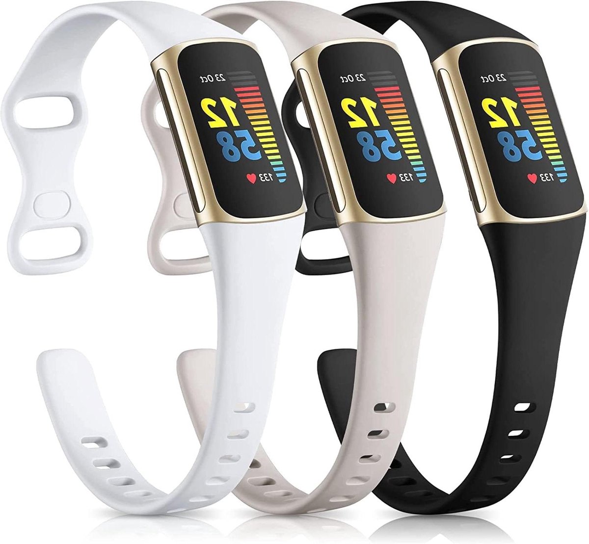 Sportband Fitbit Charge 5 - Vervangende polsband - Fitness Tracker - Zacht siliconen materiaal - Niet gespecificeerd - Niet gespecificeerd