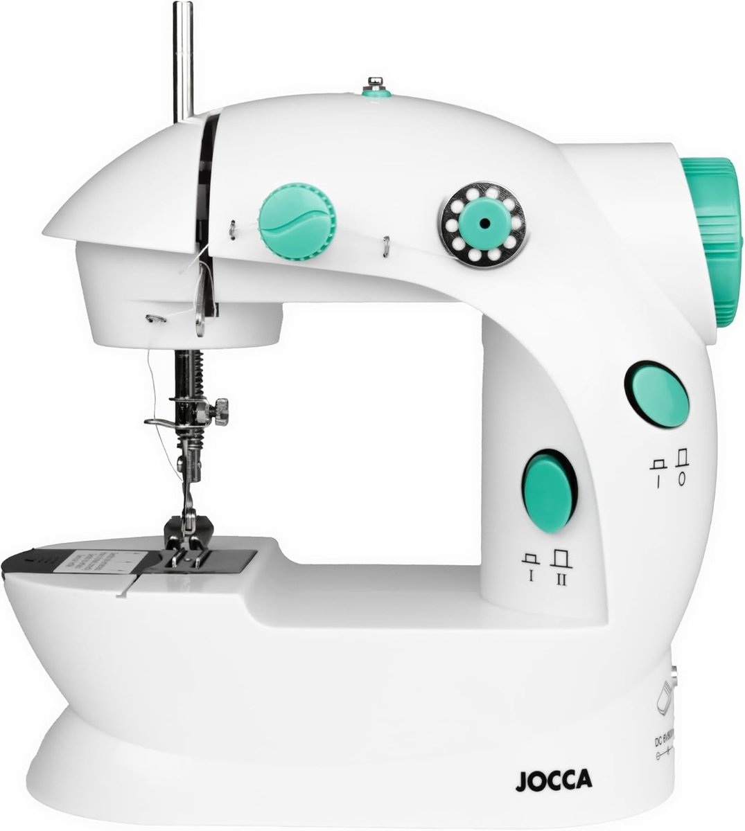 Kindernaaimachine - Wit - M - Draagbare Naaimachine met Dubbele Steek en 48 Accessoires - Voor Thuisgebruik