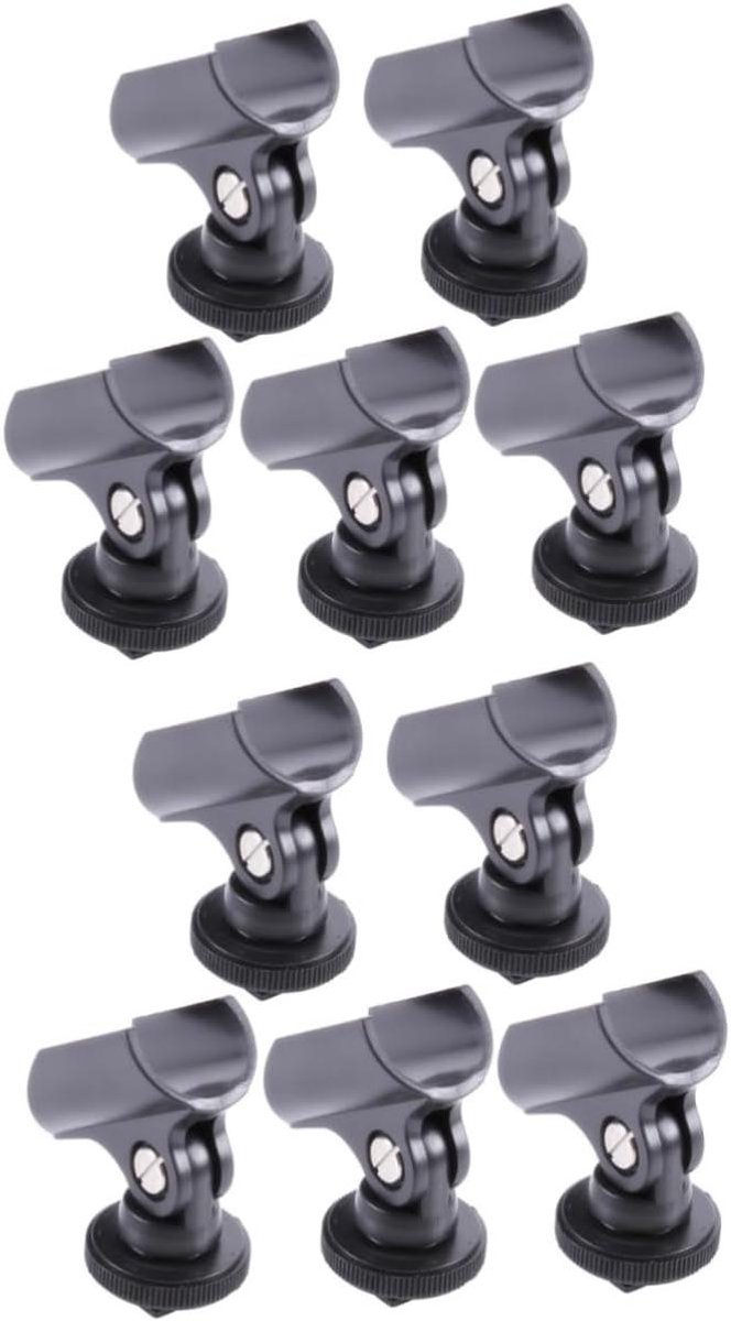 Microfoon Clips - Microfoon Houders - Opnemen van Geluid - Verstelbare Hoek - 4.5 cm - Zwart