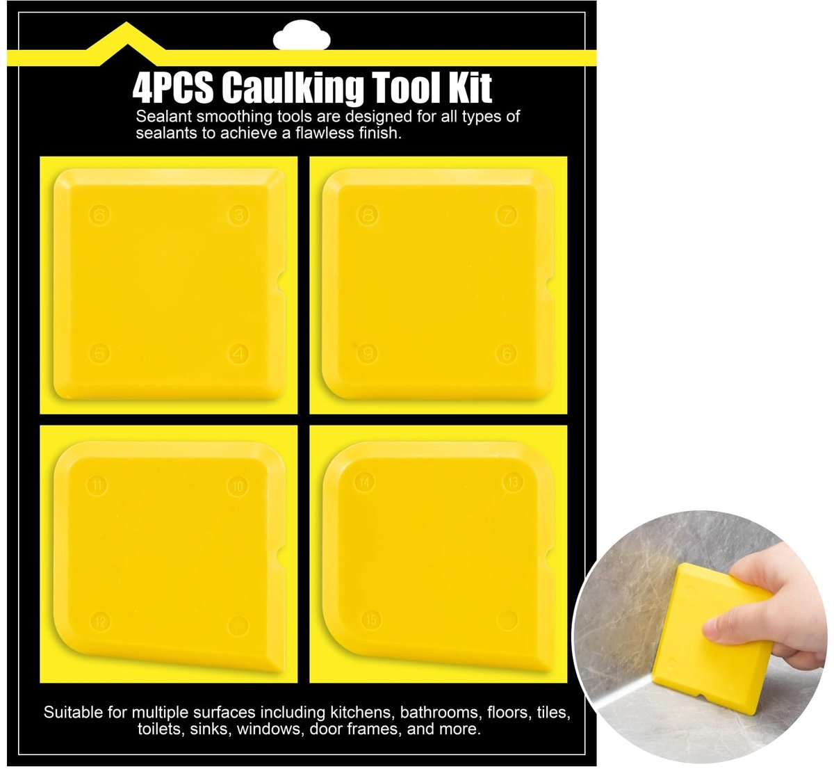 Omgoods - Set van 4 Sealant Finishing Tools voor Perfecte Afwerking