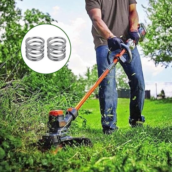 2 Stuks Grasmaaier Drukveer voor Grastrimmer Kop en Spoel - Accessoires voor Tuinonderhoud en Grasmaaien — afbeelding 3