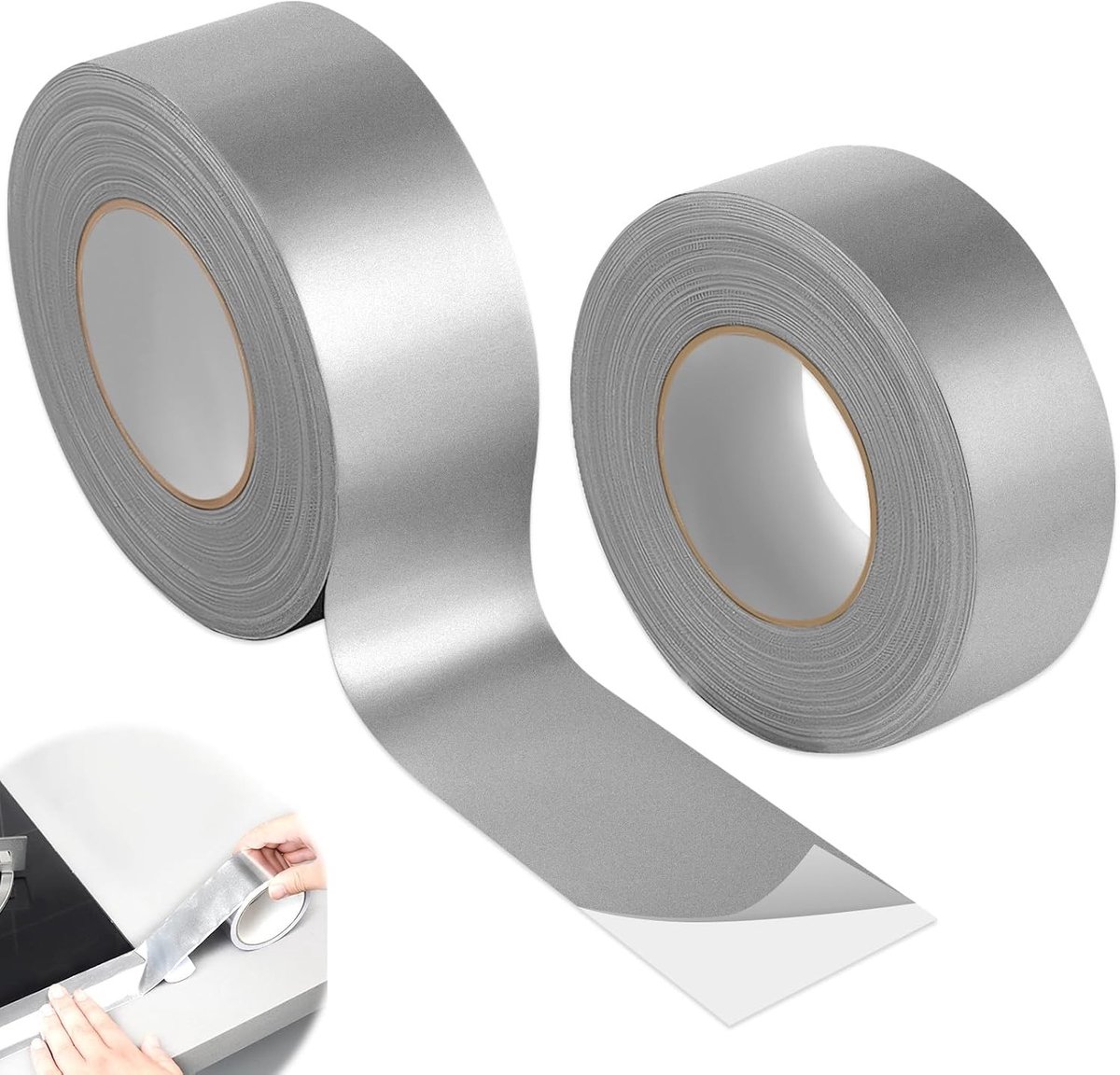 Set van 2 Waterdichte Aluminium Plakbanden, Hoge Temperatuur Bestendig, Duurzaam voor Reparatie en Bescherming van Metaaloppervlakken