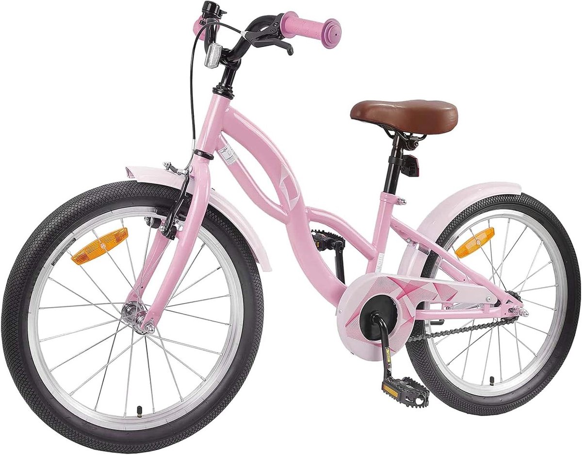 Kinderfiets Meisjesfiets Jeugdfiets Dagelijks Gebruik Verstelbare Onderdelen 20 inch Lichtroze