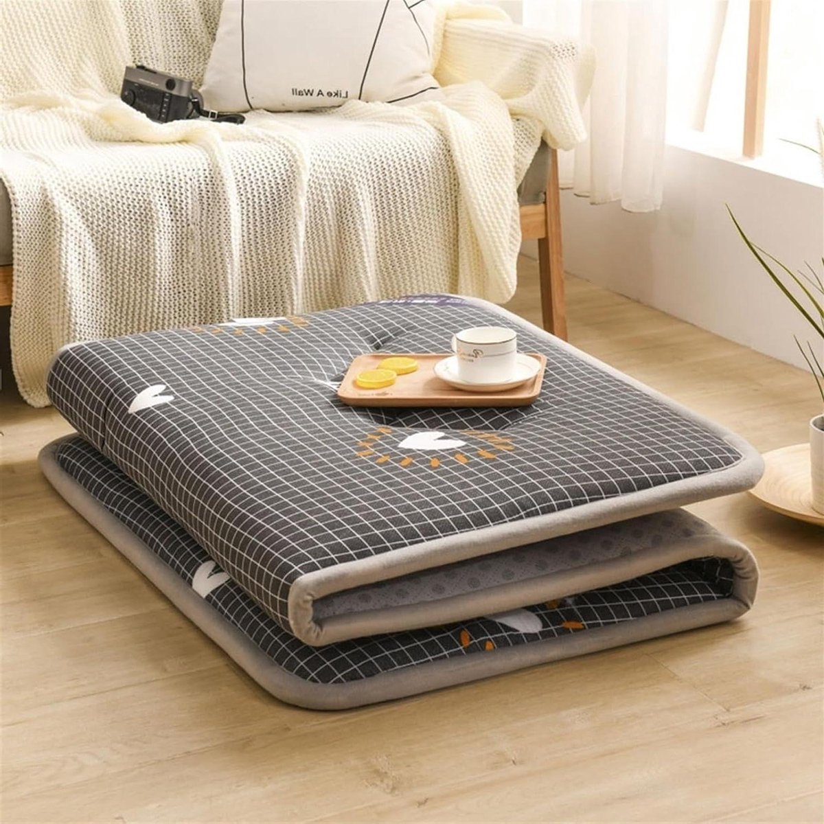 Vloermatras - Japanse futon - Comfortabel slapen - Opvouwbaar en draagbaar - 120x200 cm - Kleur B