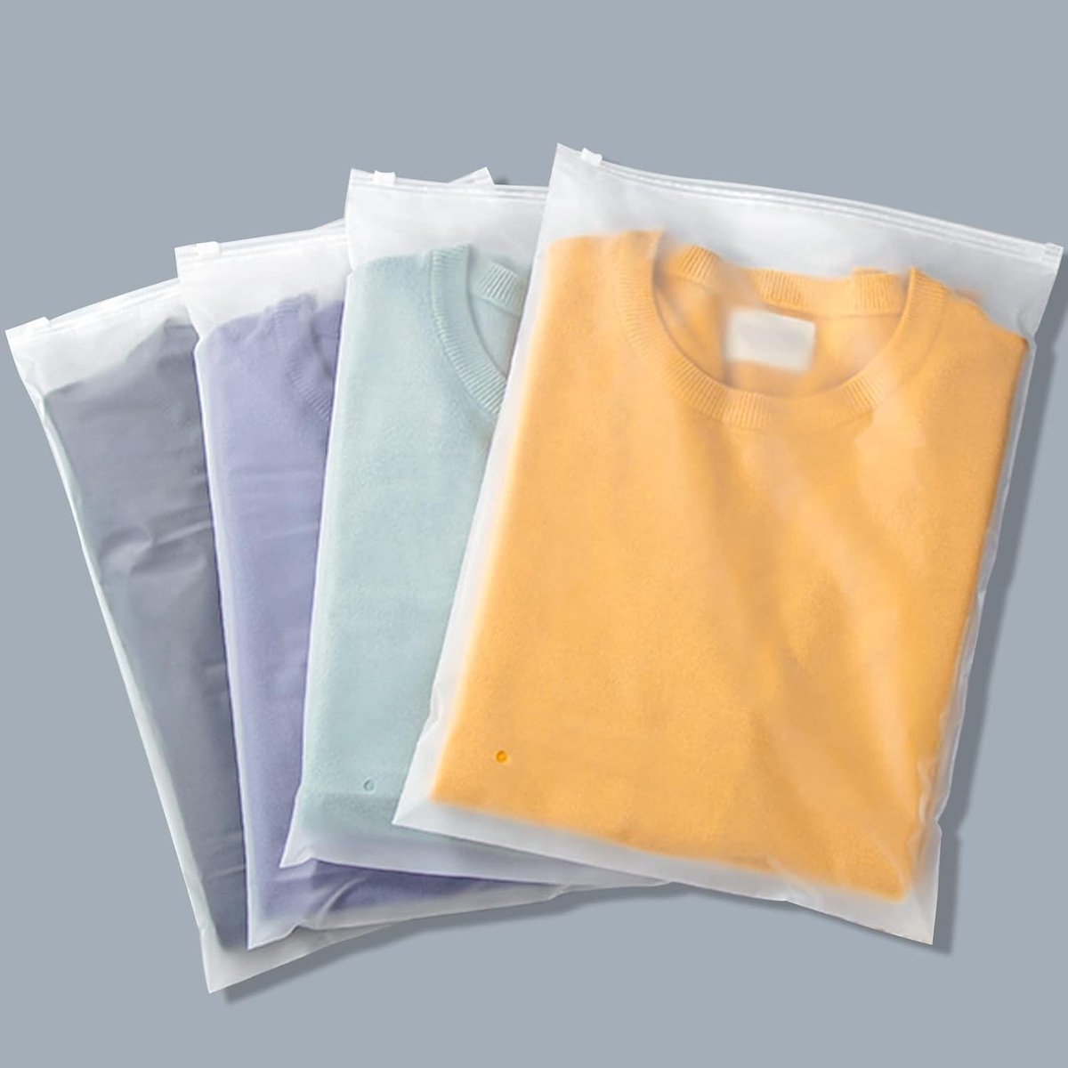 Verpakkingszakken - Doorzichtig - 25,4 x 33 cm - Matte Plastic Ritszakken - Voor Kleding en Documenten
