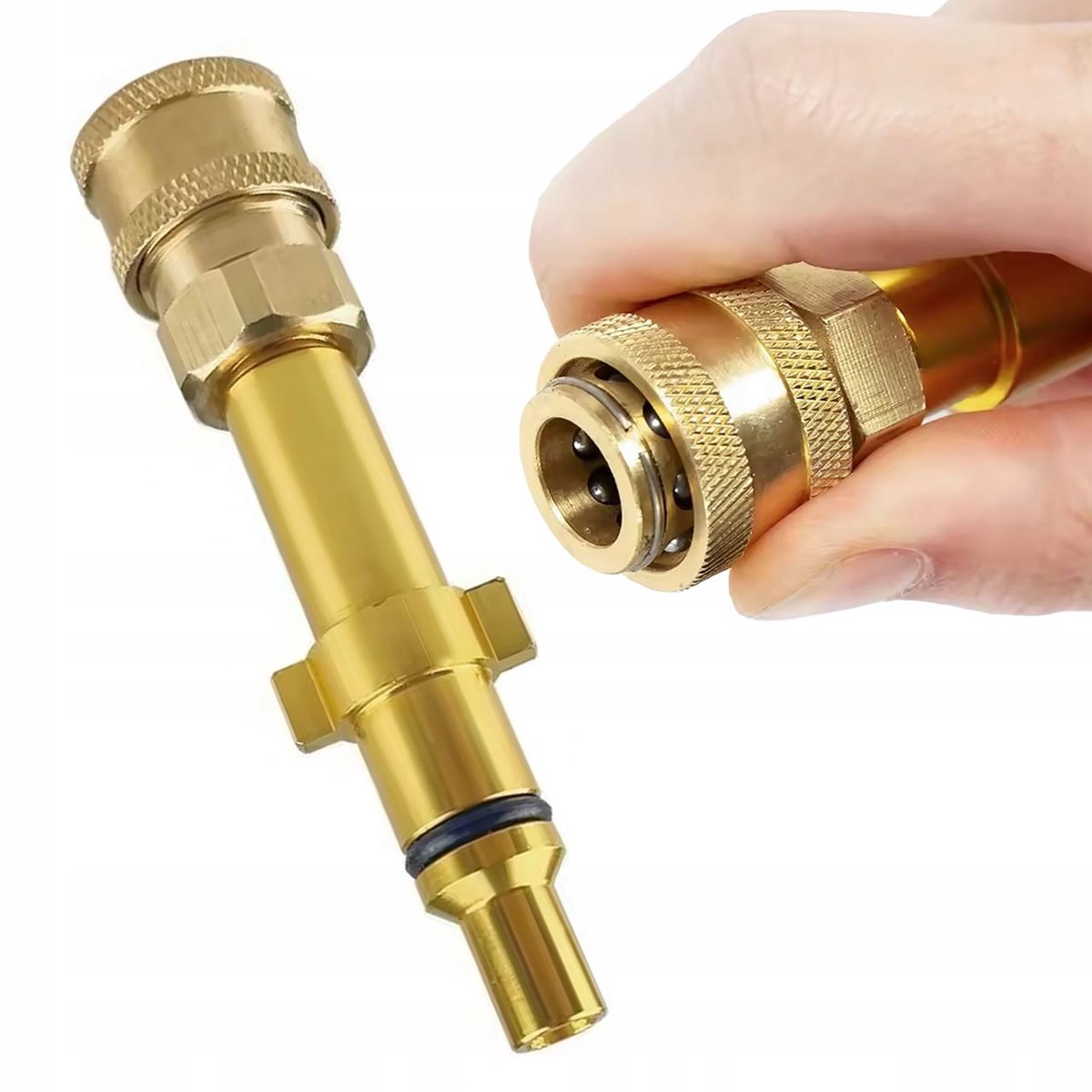 Rosfix Adapter Vervanging Messing - Snelkoppeling 1/4" - Drukbestendig - Geschikt voor Nilfisk, Huter