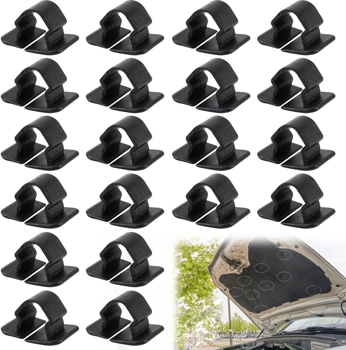 Omgoods - 20 Stuks Auto Motor Kap Isolatie Clip Bevestigingsclips