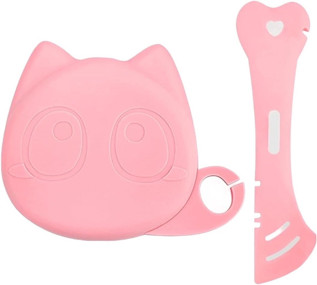Multifunctionele Kat Lepels met Deksel voor Blikvoer, Silicone Kattenpoot Vorm, Ideaal voor Nat Voer en Blikopener