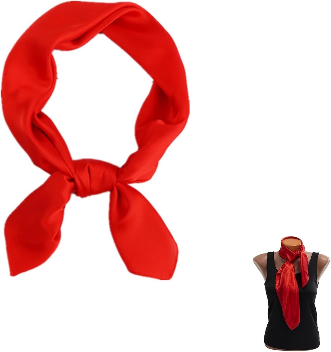 Elegante Satijnen Sjaal voor Dames, Vierkante Haar Sjaals, Zijde Sjaal 70x70 cm, Perfect voor Mode en Accessoires