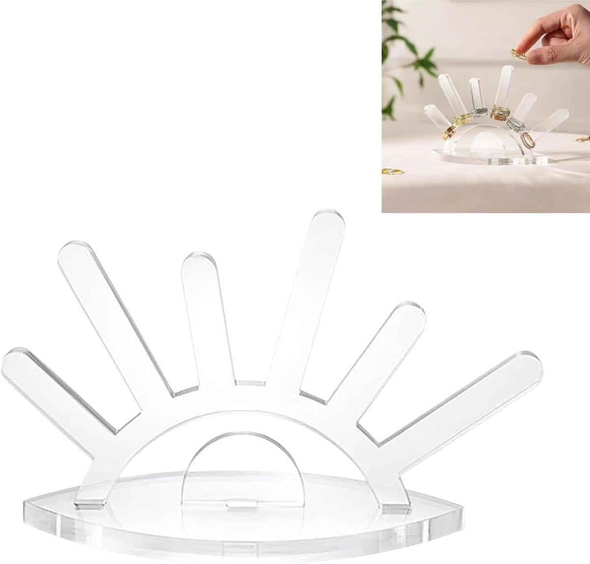 Acryl Ringstand voor Sieraden - Transparante Houder voor Ringen, Perfect als Verjaardagscadeau of Engagementsgeschenk voor Vrouwen