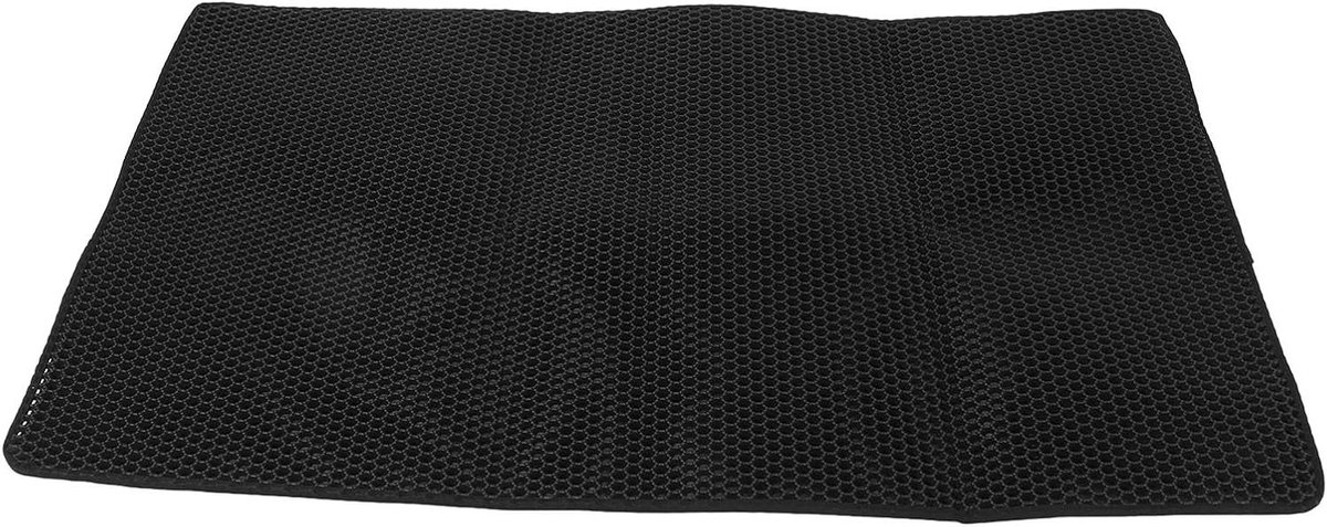Kattenbakmat - Kattenbak opvangmat - Huis Schoon Houden - Korrels Vangen - 116 x 66 cm - Zwart