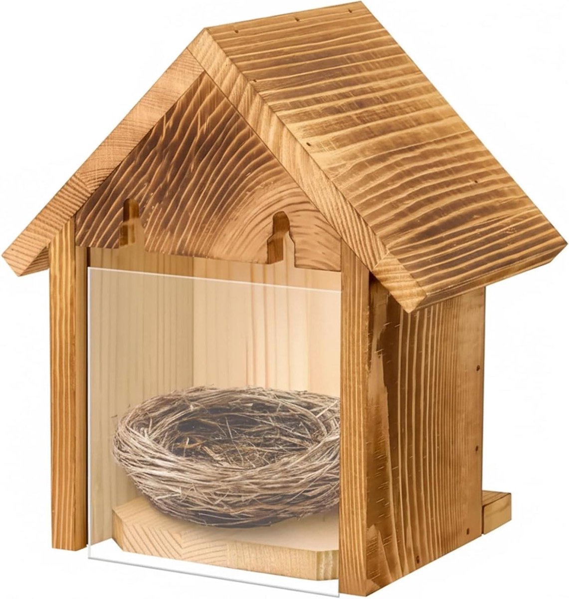 Vogelhuisje met raam - Vogelhuisje buiten Kijkvenster vogelhuis - Vogels observeren - Eenvoudig schoon te maken