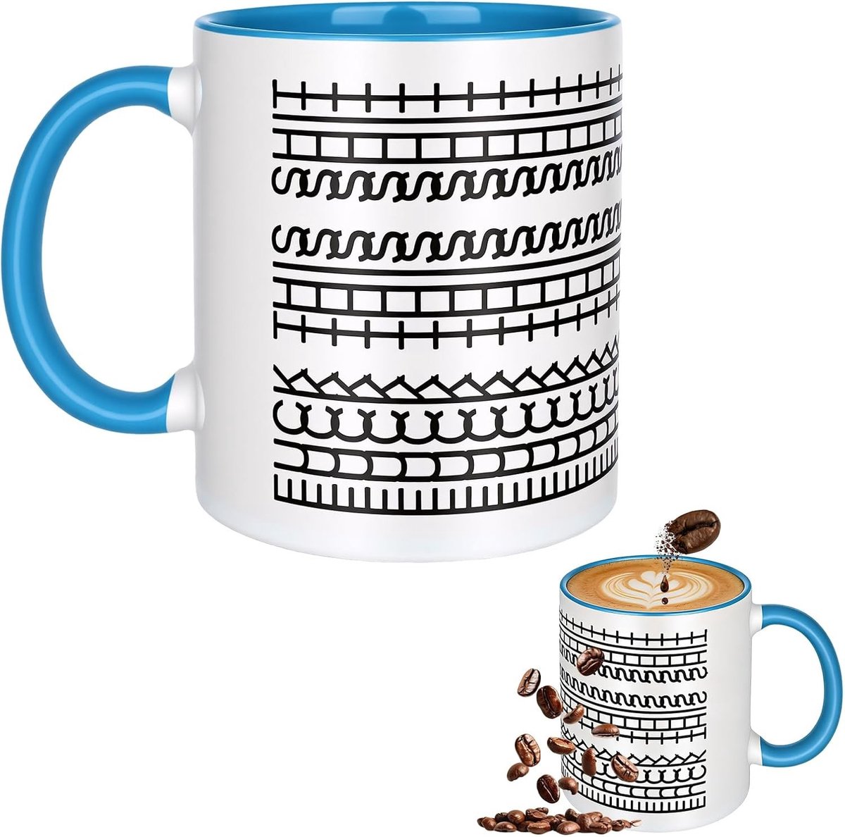 Verborgen Boodschap Mok, 350ml Keramische Mok met Geïsoleerde Handgreep voor Volwassenen, Creatief en Humoristisch Ontwerp, Perfect Cadeau voor Koffieliefhebbers