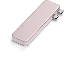 Satechi USB-C Snap hub Macbook Neo 13 – Dubbele USB-C Connectoren – Compact & Draagbaar Ontwerp – HDMI Poort tot 4K@60Hz - Roze
