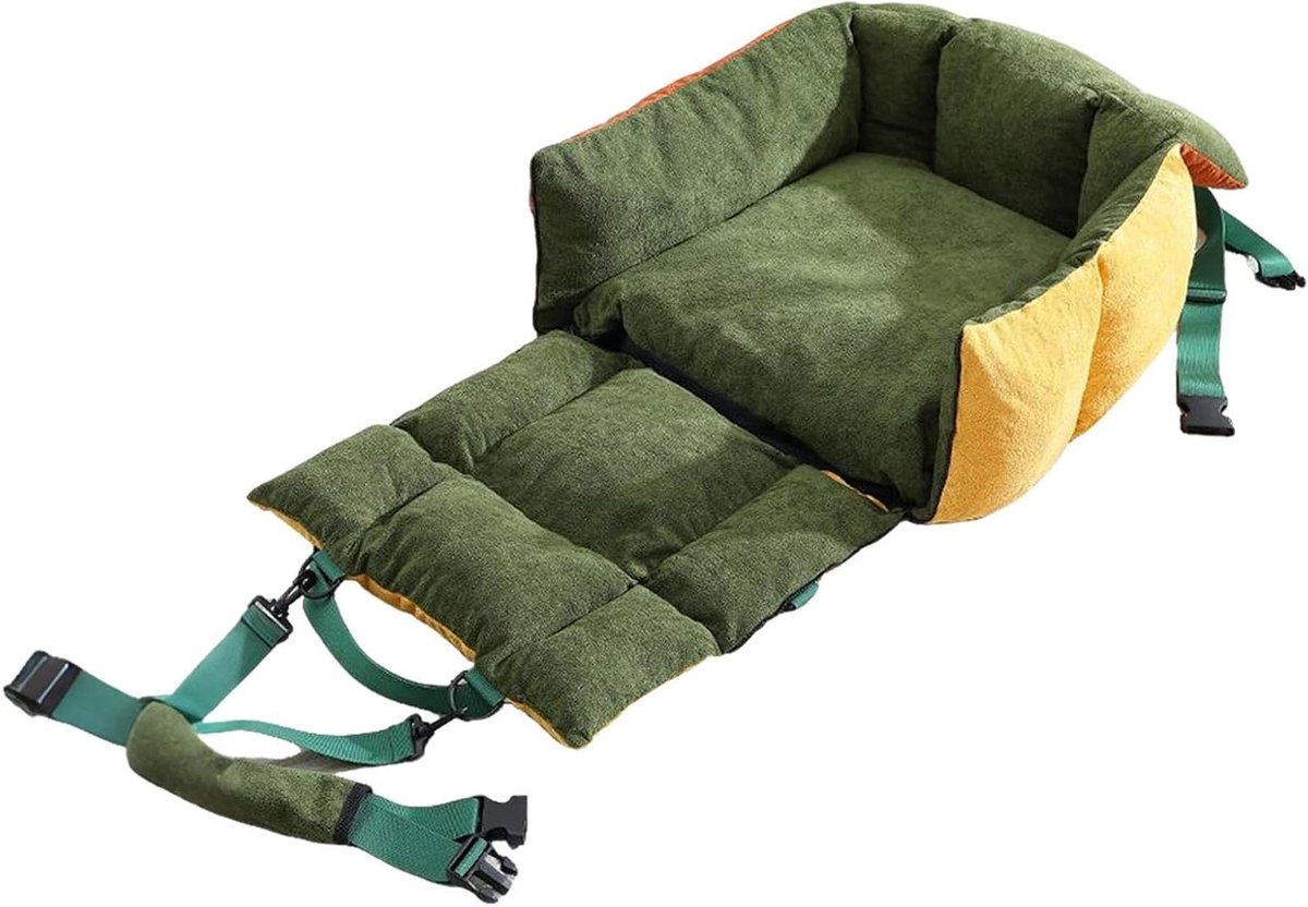 Autostoeltje Hond - Reiskussen Draagtas - Veilig Reizen - 2-in-1 Ontwerp - 45 x 30 x 20 cm - Grijs