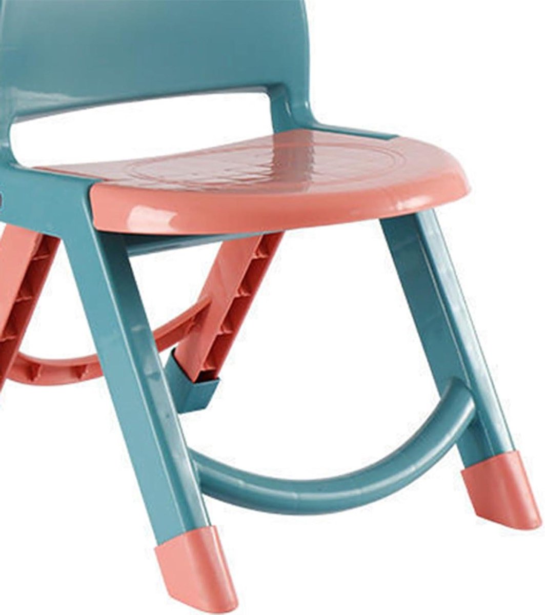 Opvouwbare Kinderstoel - Klapstoel Kinderen - Knutselen en Spelen - Dikke Rugleuning - 52 x 41 x 30 cm - Cyaan