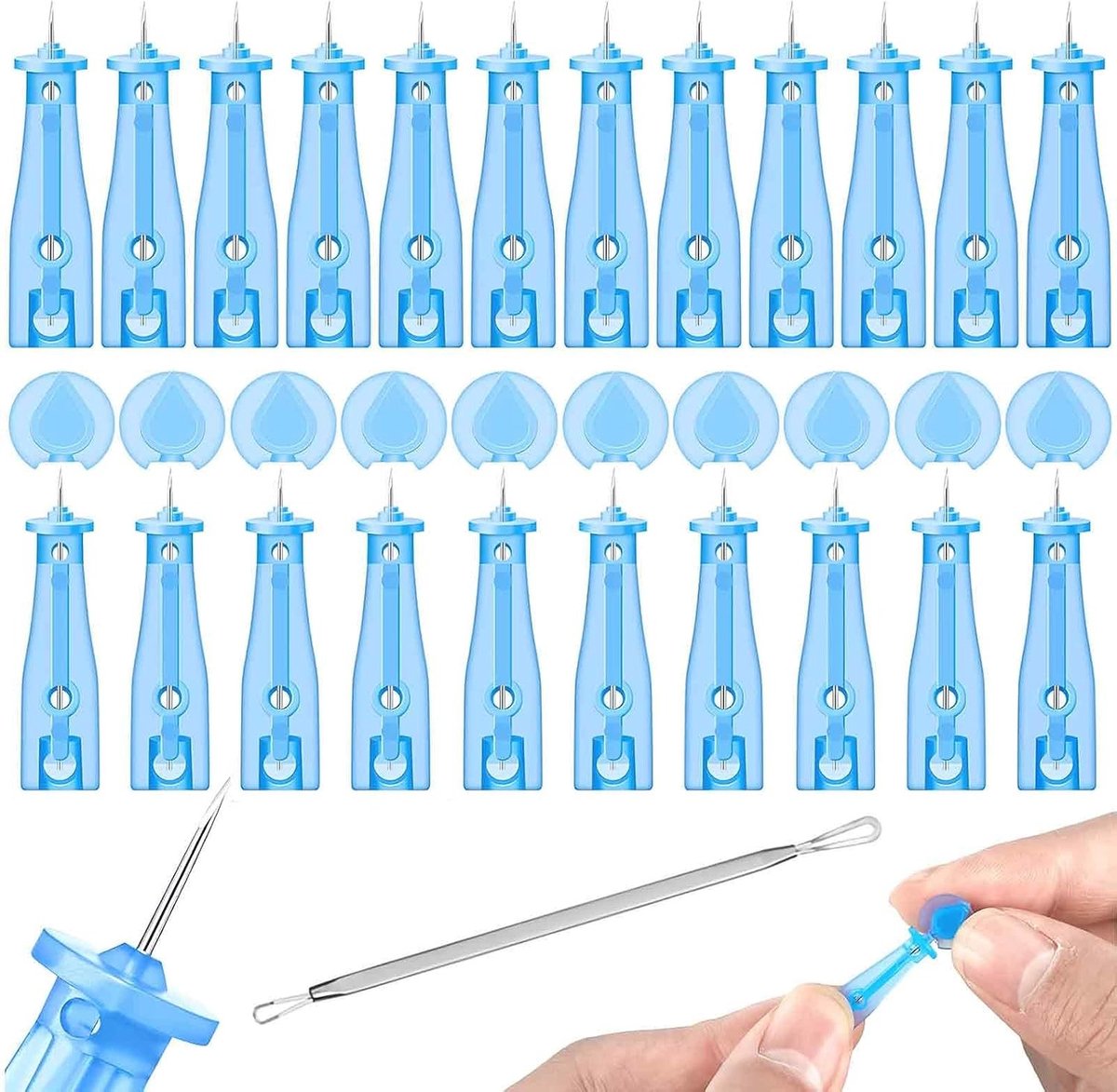 Mee-eters Verwijderaar Set - Zwart - 100 Stuks - Professioneel Gereedschap voor Acne Behandeling - Voor Thuisgebruik en Schoonheidssalons