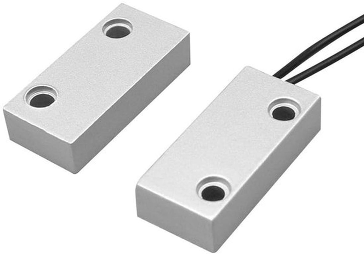 Deursensor Magnetische Alarm - Deurschakelaar - Deurcontact - Alarm voor Thuisbeveiliging - Zinklegering - Detectieafstand 25-35 mm