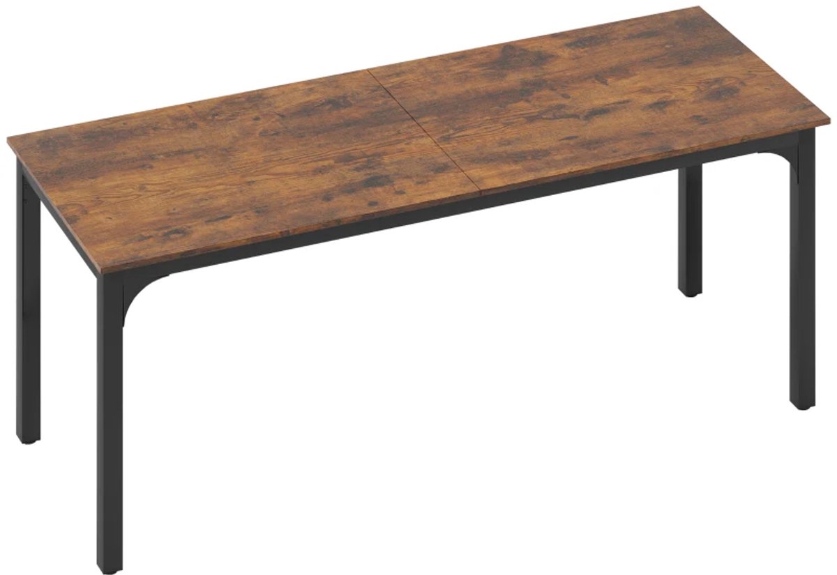 Bureau - Rustiek Ontwerp - Veel Ruimte - Computerbureau - Werktafel - Laptoptafel - Computer Tafel - Bureautafel - Desk - Game Bureau - 200L x 60B x 75H cm - Bruin